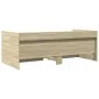 Sunbed with drawers in Sonoma oak engineered wood 100x200 cm by vidaXL, Beds and slatted bases - Ref: Foro24-3280841, Price: ...