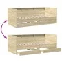 Sunbed with drawers in Sonoma oak engineered wood 100x200 cm by vidaXL, Beds and slatted bases - Ref: Foro24-3280841, Price: ...