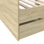 Sunbed with drawers made of Sonoma oak engineered wood 75x190 cm by vidaXL, Beds and slatted bases - Ref: Foro24-3280862, Pri...