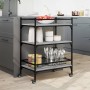 Küchenwagen aus Holzwerkstoff in Grau Sonoma 65x40x86,5 cm von vidaXL, Küchen- und Speisewagen - Ref: Foro24-842399, Preis: 6...