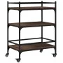Carrito de cocina madera ingeniería marrón roble 65x40x86,5 cm by vidaXL, Kitchen and dining carts - Ref: Foro24-842400, Pric...