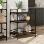 Carrito de cocina madera ingeniería marrón roble 65x40x86,5 cm by vidaXL, Kitchen and dining carts - Ref: Foro24-842400, Pric...