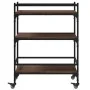 Carrito de cocina madera ingeniería marrón roble 65x40x86,5 cm by vidaXL, Kitchen and dining carts - Ref: Foro24-842400, Pric...