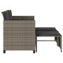 2 seater garden sofa with gray PE rattan table and stools by vidaXL, Garden sets - Ref: Foro24-368418, Price: 239,88 €, Disco...