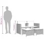 Sofá de jardín 2 plazas con mesa y taburetes ratán PE gris by vidaXL, Garden sets - Ref: Foro24-368418, Price: 234,95 €, Disc...