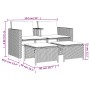 Zweier-Gartensofa mit Tisch und Hockern aus grauem PE-Rattan von vidaXL, Gartensets - Ref: Foro24-368418, Preis: 239,88 €, Ra...