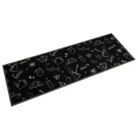 Waschbarer Küchenteppich aus schwarzem Samt Morning 60x180 cm von vidaXL, Fußmatten - Ref: Foro24-4005585, Preis: 37,12 €, Ra...