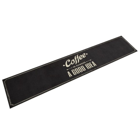 Alfombra de cocina lavable terciopelo texto café 60x300 cm by vidaXL, Doormats - Ref: Foro24-4005598, Price: 46,84 €, Discoun...