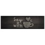 Alfombra de cocina lavable terciopelo negro taza 45x150 cm de vidaXL, Felpudos - Ref: Foro24-4005593, Precio: 23,63 €, Descue...