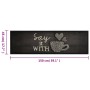 Waschbarer Küchenteppich aus schwarzem Samt, 45x150 cm. von vidaXL, Fußmatten - Ref: Foro24-4005593, Preis: 23,63 €, Rabatt: %