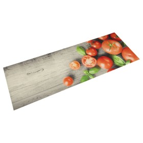 Alfombra de cocina lavable terciopelo tomates 45x150 cm