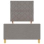 Estructura de cama con cabecera Taupé 100 x 200 cm tela
