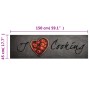 Alfombra de cocina lavable terciopelo texto Cooking 45x150 cm by vidaXL, Doormats - Ref: Foro24-4005617, Price: 25,86 €, Disc...