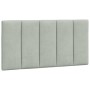 Bed frame with light gray velvet and LED lights 100x200 cm by vidaXL, Beds and slatted bases - Ref: Foro24-3213763, Price: 14...