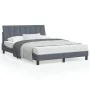 Estructura de cama luces LED terciopelo gris oscuro 140x200 cm de vidaXL, Camas y somieres - Ref: Foro24-3213782, Precio: 197...