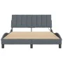 Bed frame with LED lights dark gray velvet 140x200 cm by vidaXL, Beds and slatted bases - Ref: Foro24-3213782, Price: 197,71 ...