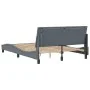 Bed frame with LED lights dark gray velvet 140x200 cm by vidaXL, Beds and slatted bases - Ref: Foro24-3213782, Price: 197,71 ...