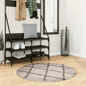 Moderne Teppich mit langem, beigem und anthrazitfarbenem Fell Ø 100 cm. von vidaXL, Teppiche - Ref: Foro24-375398, Preis: 23,...
