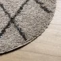 Moderne Teppich mit langem, beigem und anthrazitfarbenem Fell Ø 100 cm. von vidaXL, Teppiche - Ref: Foro24-375398, Preis: 23,...