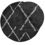 Modernder schwarzer und creme-farbener Teppich mit langem Flor, Ø 160 cm. von vidaXL, Teppiche - Ref: Foro24-375422, Preis: 4...