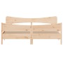 Estructura de cama con cabecero madera maciza de pino 200x200cm de vidaXL, Camas y somieres - Ref: Foro24-3216369, Precio: 23...