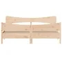 Solid pine wood bed frame with headboard 200x200cm by vidaXL, Beds and slatted bases - Ref: Foro24-3216369, Price: 234,29 €, ...