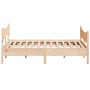 Estructura de cama con cabecero madera maciza de pino 200x200cm de vidaXL, Camas y somieres - Ref: Foro24-3216369, Precio: 23...