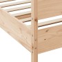 Estructura de cama con cabecero madera maciza de pino 200x200cm de vidaXL, Camas y somieres - Ref: Foro24-3216369, Precio: 23...