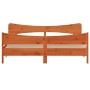 Bed frame with pine wood headboard in brown wax finish 180x200 cm by vidaXL, Beds and slatted bases - Ref: Foro24-3216374, Pr...