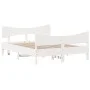 Bed frame with white pine wood headboard 160x200 cm by vidaXL, Beds and slatted bases - Ref: Foro24-3216376, Price: 246,21 €,...