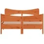 Estructura cama con cabecero madera pino marrón cera 140x200 cm de vidaXL, Camas y somieres - Ref: Foro24-3216383, Precio: 21...