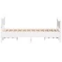 Bed frame with white pine wood headboard 135x190 cm by vidaXL, Beds and slatted bases - Ref: Foro24-3216397, Price: 206,98 €,...