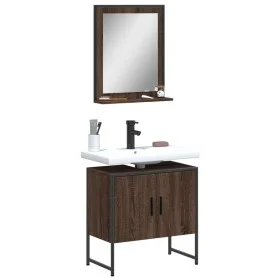 Set de muebles de baño 2 pzas madera de ingeniería marrón roble by vidaXL, Bathroom furniture - Ref: Foro24-3214338, Price: 7...