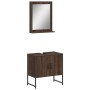 Badezimmermöbel-Set, 2-teilig, aus braunem Eichen-Ingenieurholz. von vidaXL, Badezimmermöbel - Ref: Foro24-3214338, Preis: 79...