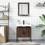 Badezimmermöbel-Set, 2-teilig, aus braunem Eichen-Ingenieurholz. von vidaXL, Badezimmermöbel - Ref: Foro24-3214338, Preis: 79...