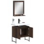 Set de muebles de baño 2 pzas madera de ingeniería marrón roble by vidaXL, Bathroom furniture - Ref: Foro24-3214338, Price: 7...
