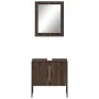 Badezimmermöbel-Set, 2-teilig, aus braunem Eichen-Ingenieurholz. von vidaXL, Badezimmermöbel - Ref: Foro24-3214338, Preis: 78...