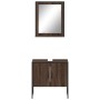 Badezimmermöbel-Set, 2-teilig, aus braunem Eichen-Ingenieurholz. von vidaXL, Badezimmermöbel - Ref: Foro24-3214338, Preis: 79...
