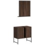 Badezimmermöbel-Set, 2-teilig, aus braunem Eichen-Ingenieurholz. von vidaXL, Badezimmermöbel - Ref: Foro24-3214338, Preis: 79...