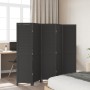Biombo separador de 5 paneles madera maciza Paulownia negro by vidaXL, Room dividers - Ref: Foro24-358853, Price: 147,35 €, D...