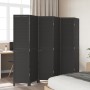 Biombo separador de 6 paneles madera maciza Paulownia negro by vidaXL, Room dividers - Ref: Foro24-358858, Price: 165,75 €, D...