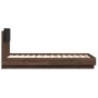 Cama con cabecero madera de ingeniería marrón roble 90x190 cm de vidaXL, Camas y somieres - Ref: Foro24-3209974, Precio: 146,...