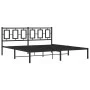 Bed frame with black metal headboard 183x213 cm by vidaXL, Beds and slatted bases - Ref: Foro24-374246, Price: 124,80 €, Disc...