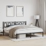 Bed frame with black metal headboard 183x213 cm by vidaXL, Beds and slatted bases - Ref: Foro24-374246, Price: 126,55 €, Disc...