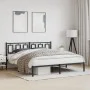 Bed frame with black metal headboard 183x213 cm by vidaXL, Beds and slatted bases - Ref: Foro24-374246, Price: 124,80 €, Disc...