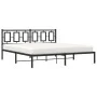 Estructura de cama con cabecero metal negro 183x213 cm de vidaXL, Camas y somieres - Ref: Foro24-374246, Precio: 124,80 €, De...