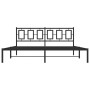 Bed frame with black metal headboard 183x213 cm by vidaXL, Beds and slatted bases - Ref: Foro24-374246, Price: 126,55 €, Disc...