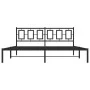 Bed frame with black metal headboard 183x213 cm by vidaXL, Beds and slatted bases - Ref: Foro24-374246, Price: 124,80 €, Disc...