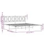 Bed frame with black metal headboard 183x213 cm by vidaXL, Beds and slatted bases - Ref: Foro24-374246, Price: 124,80 €, Disc...