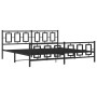Estructura de cama cabecero y estribo metal negro 193x203 cm de vidaXL, Camas y somieres - Ref: Foro24-374265, Precio: 156,74...